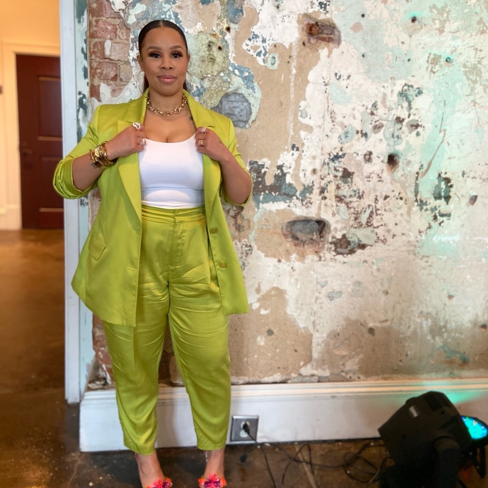 Eloquii Lime Green Suit Jacket